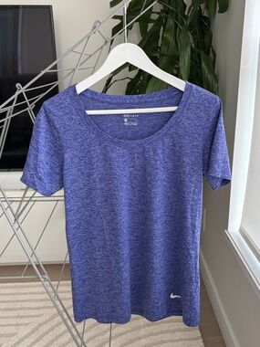 Nike Dri-FIT Heathered Blue Performance Tee